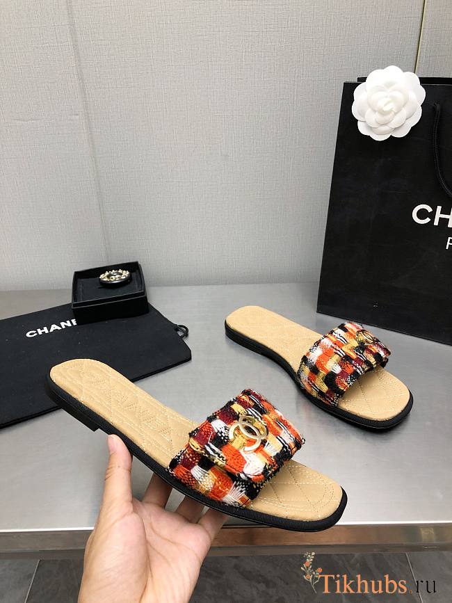 Chanel Mules Wool Tweed - 1