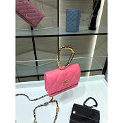 Chanel Jewel Hook Card Holder Pink 9x11cm - 4