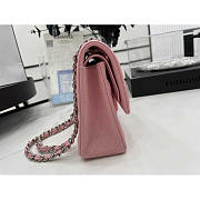 Chanel Flap Bag Medium Pink Lambskin Silver 25cm - 6