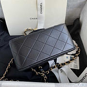 Chanel Mini Flap Bag Black Lambskin Gold 17cm - 5