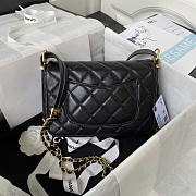 Chanel Small Folding Bag Lambskin Black Gold 15 × 21.5 × 7 cm - 2