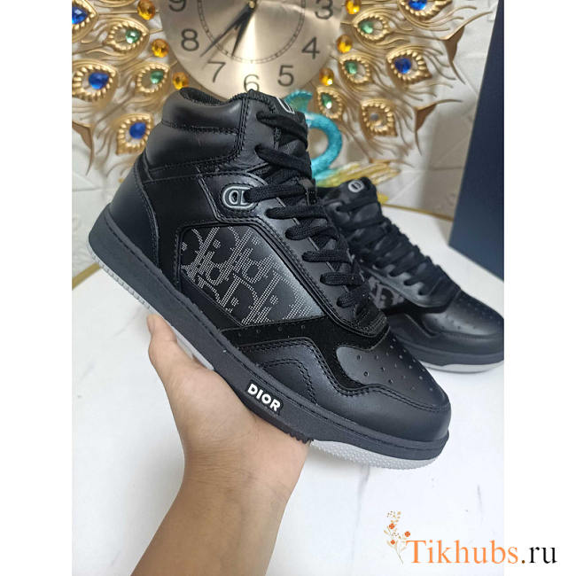 Dior B27 High Top Black Sneaker - 1