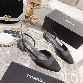 Chanel Slingback Black Sandal