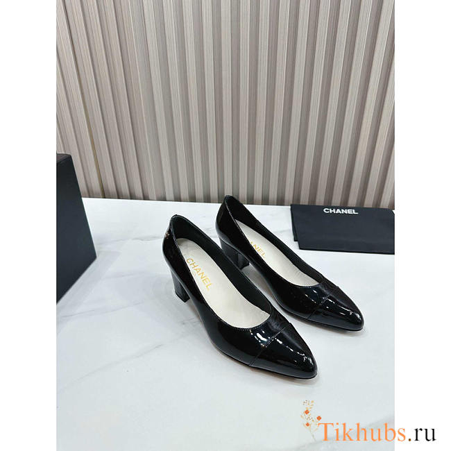 Chanel Pumps Patent Calfskin Black 5cm - 1