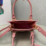 Prada Saffiano Leather Handbag Pink 19x17x6cm - 4