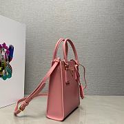 Prada Saffiano Leather Handbag Pink 19x17x6cm - 3