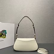 Prada Brushed Leather Shoulder Bag White 24x11x4cm - 2