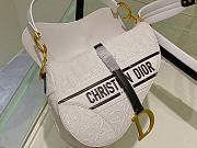 Dior Saddle Oblique Embossed Calfskin White Black 25.5 x 20 x 6.5 cm - 6