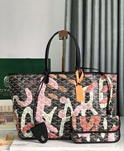 Goyard Saint Louis PM Bag Lettres Camouflage Black Pink 34x15x28cm - 1