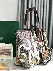 Goyard Saint Louis PM Bag Lettres Camouflage Black Green 34x15x28cm - 4