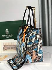 Goyard Saint Louis PM Bag Lettres Camouflage Black Blue 34x15x28cm - 5