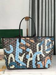 Goyard Saint Louis PM Bag Lettres Camouflage Black Blue 34x15x28cm - 2