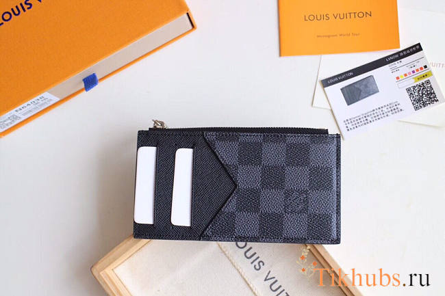 Louis Vuitton LV Coin Card Holder Damier 8 x 14.5 x 1 cm - 1