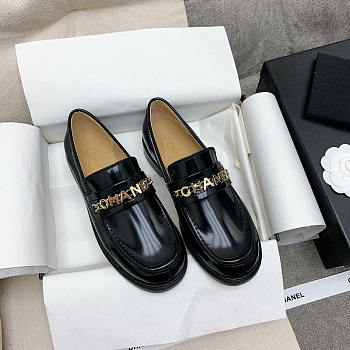 Chanel Moccasins Patent Calfskin Black