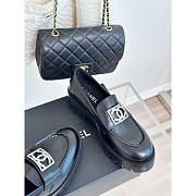 Chanel Moccasins Calfskin & Metal Black - 5