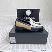 Chanel Loafers Calfskin White, Black & Beige - 4