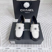 Chanel Loafers Calfskin White, Black & Beige - 2