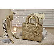 Dior Small Lady Bag Beige 20cm - 1