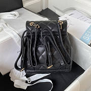 Chanel Backpack Black Caviar Gold 23x18x10cm - 5