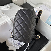 Chanel Backpack Black Caviar Gold 23x18x10cm - 4