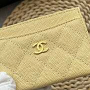 Chanel Card Holder Caviar Beige Gold 11x7.5x0.5 - 2