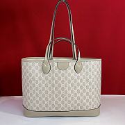 Gucci Ophidia Medium Tote Bag Beige White 38.5x28.5x15cm - 3