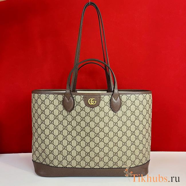 Gucci Ophidia Medium Tote Bag Beige Brown 38.5x28.5x15cm - 1