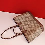 Gucci Ophidia Medium Tote Bag Beige Brown 38.5x28.5x15cm - 3