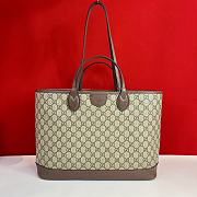 Gucci Ophidia Medium Tote Bag Beige Brown 38.5x28.5x15cm - 2