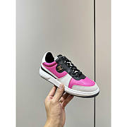 Chanel Sneakers Lambskin Suede Calfskin Dark Pink, Gray & Black - 5