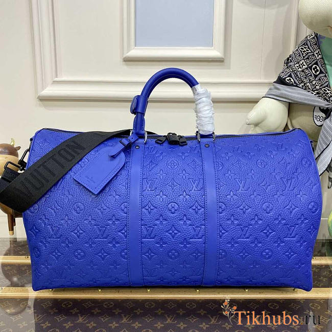 Louis Vuitton LV Keepall Bandoulière 50 Blue 50 x 29 x 23 cm - 1