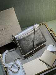 BVLGARI Serpenti Forever Crossbody Bag Silver 20 x 15 x 4.5 cm - 3