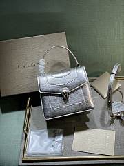 BVLGARI Serpenti Forever Top Handle Silver 18.5 x 16 x 10.5 cm - 1