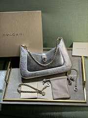 BVLGARI Serpenti Baia Shoulder Bag Silver 27.5 x 18 x 4.5 cm - 1