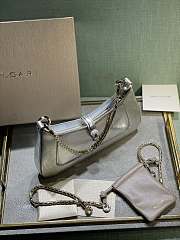 BVLGARI Serpenti Baia Shoulder Bag Silver 27.5 x 18 x 4.5 cm - 6