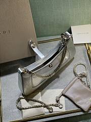 BVLGARI Serpenti Baia Shoulder Bag Silver 27.5 x 18 x 4.5 cm - 2