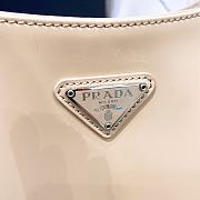 Prada Cleo Brushed Leather Shoulder Bag Beige 27x21x5cm - 2