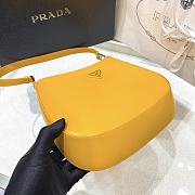 Prada Cleo Brushed Leather Shoulder Bag Yellow 27x21x5cm - 6