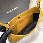 Prada Cleo Brushed Leather Shoulder Bag Yellow 27x21x5cm - 2