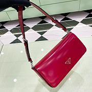 Prada Brushed Leather Femme Bag Red 26x12x4.8cm - 1