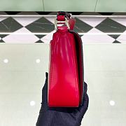 Prada Brushed Leather Femme Bag Red 26x12x4.8cm - 6