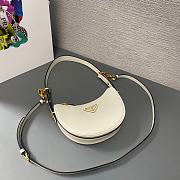 Prada Arqué Leather Mini Shoulder Bag White 18x16x5cm - 4