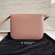 Celine Calfskin Classic Box Crossbody Bag Pink 24x7x18cm - 5