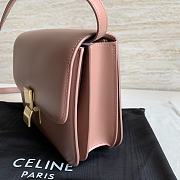 Celine Calfskin Classic Box Crossbody Bag Pink 24x7x18cm - 4