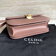 Celine Calfskin Classic Box Crossbody Bag Pink 24x7x18cm - 3