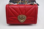 Dolce Gabbana Devotion Crossbody Bag Red 26cm - 2