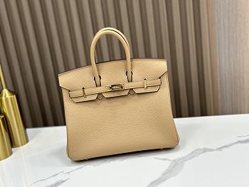 Hermes Birkin 25 Beige Gold 25x20x13cm