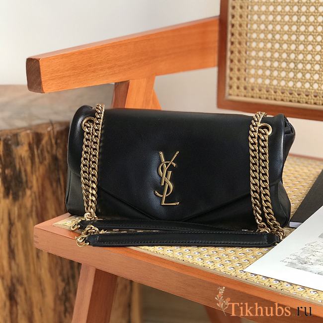 YSL Calypso Bag In Lambskin Black Gold 26x14x7xcm - 1