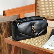 YSL Calypso Bag In Lambskin Black Gold 26x14x7xcm - 5