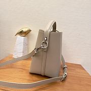 YSL LE 37 Small In Shiny Leather Beige 17 x 20 x 13 cm - 4